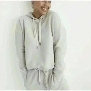 Aerie New Love Corded Cropped Hoodie‎ Sweatshirt Size Large